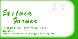 szilvia forner business card